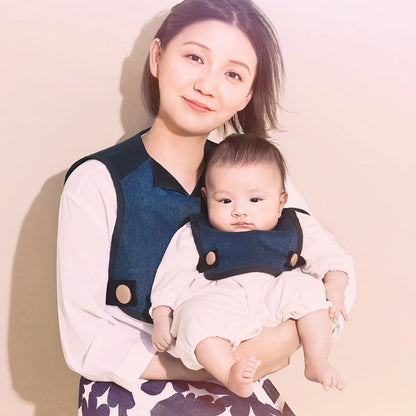 【よだれかけ ママ友 贈り物】親子スタイ ブルー 【結婚式 ギフト 内祝い 結婚祝い 出産祝い】