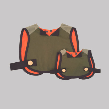 【よだれかけ ママ友 贈り物】親子スタイ カーキ 【結婚式 ギフト 内祝い 結婚祝い 出産祝い】