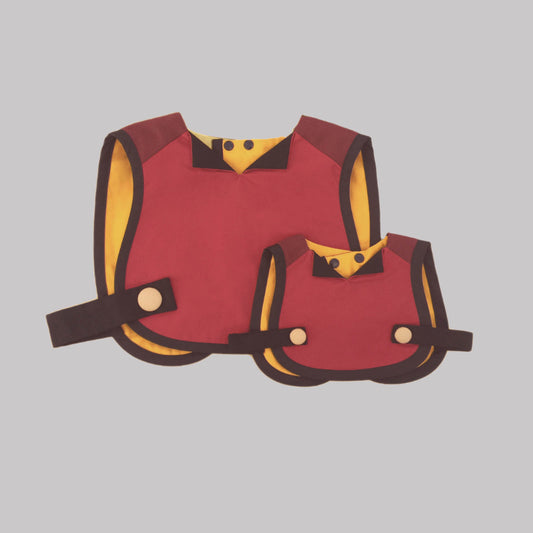 【よだれかけ ママ友 贈り物】親子スタイ レッド 【結婚式 ギフト 内祝い 結婚祝い 出産祝い】