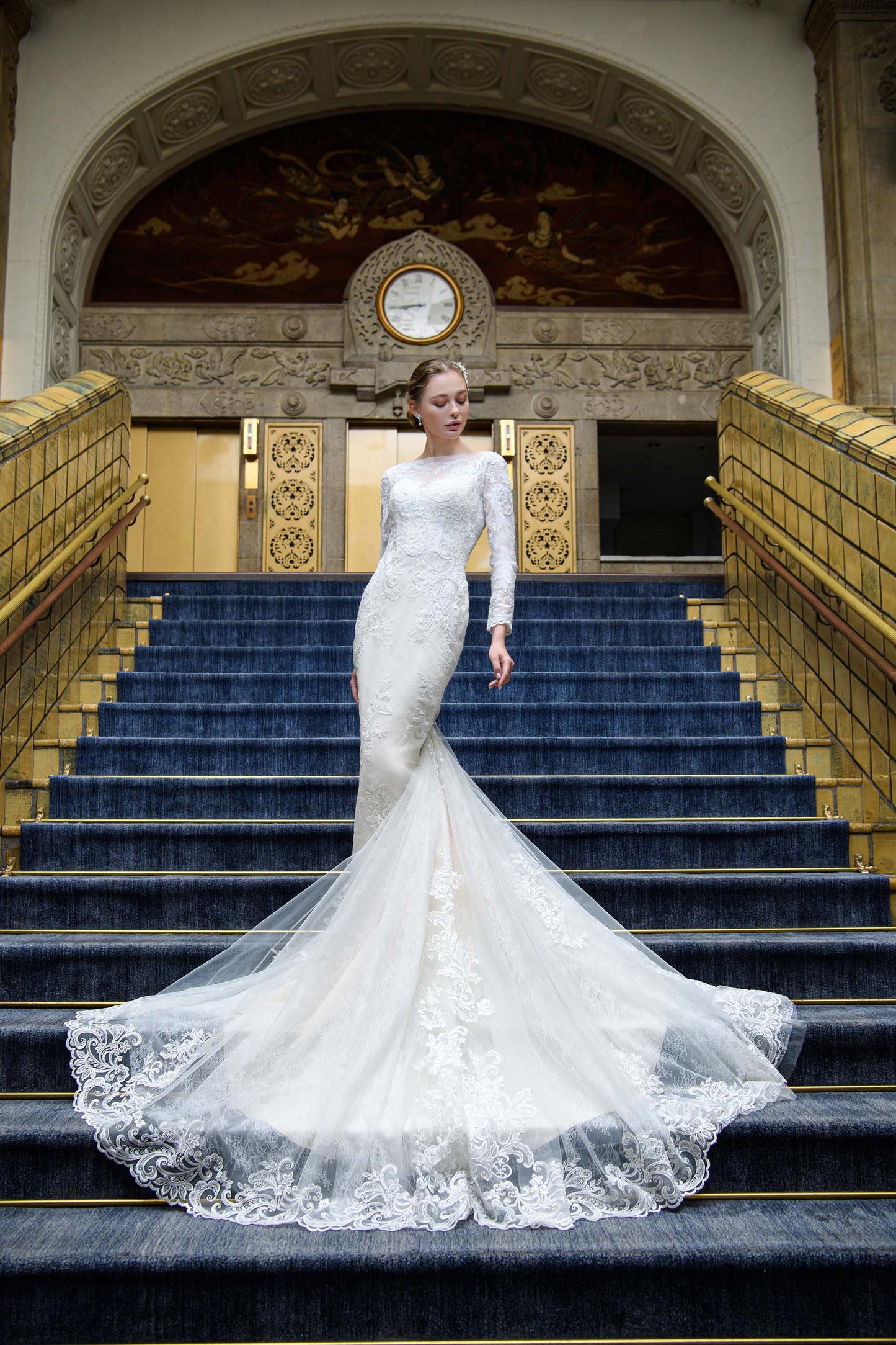 MERRY・MARRY-8088【ウェディングドレス マーメイド レース】