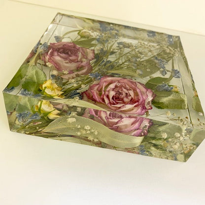 【ブーケ保存】レジンアート・スクエア 【結婚式 フラワー ブーケ保存 アフターブーケ】