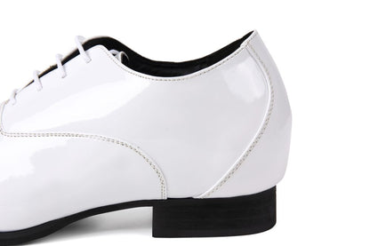 ストレートチップ/3cmヒール/ホワイトエナメル 【結婚式 メンズ シューズ】