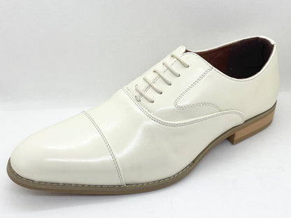 ストレートチップ/3cmヒール/オフホワイト【結婚式 メンズ シューズ】