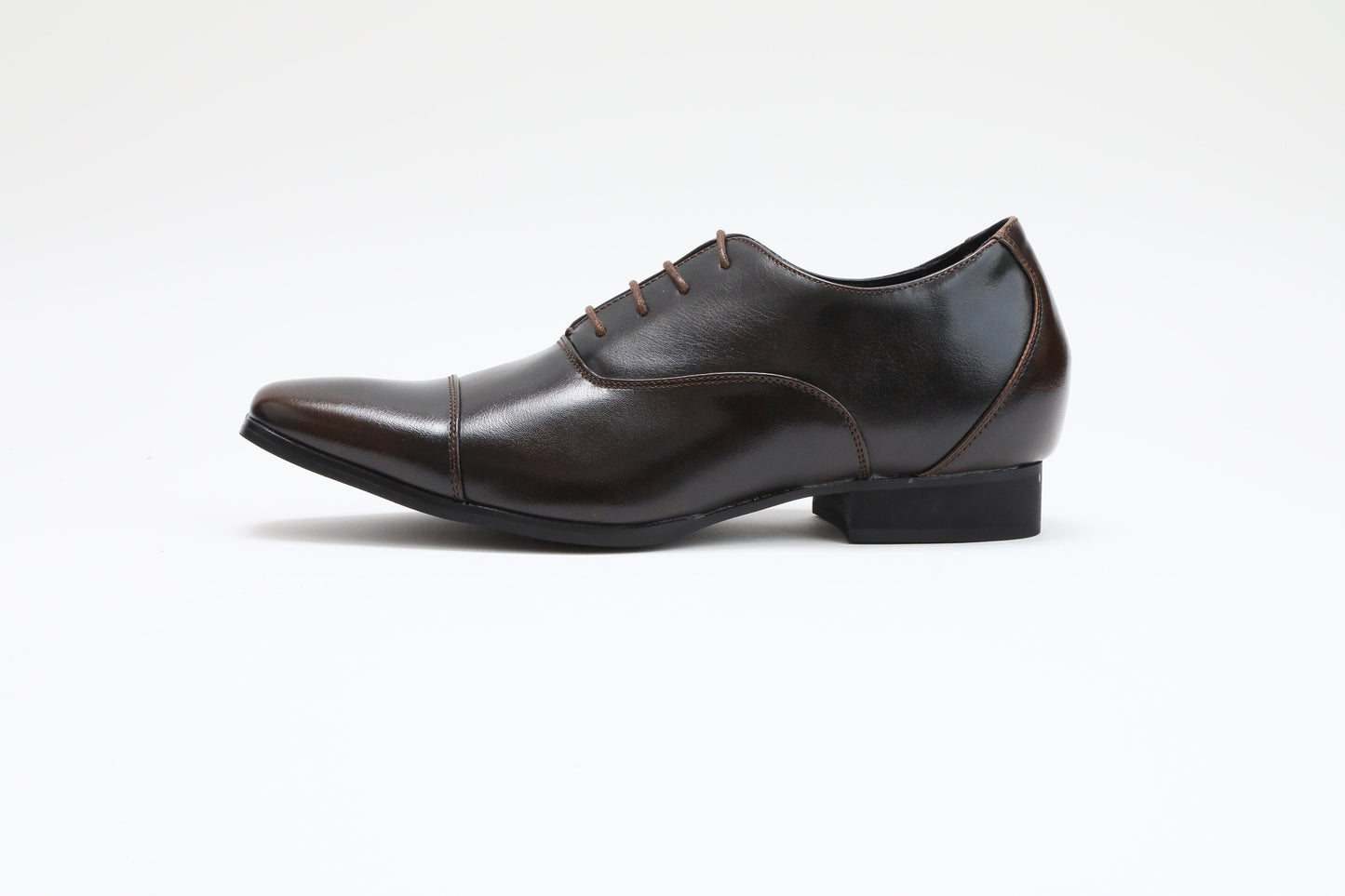 ストレートチップ/7cmヒールシークレット/ダークブラウン【結婚式 メンズ シューズ】