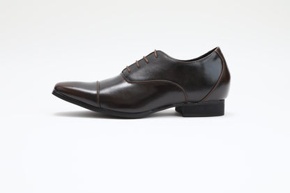 ストレートチップ/7cmヒールシークレット/ダークブラウン【結婚式 メンズ シューズ】