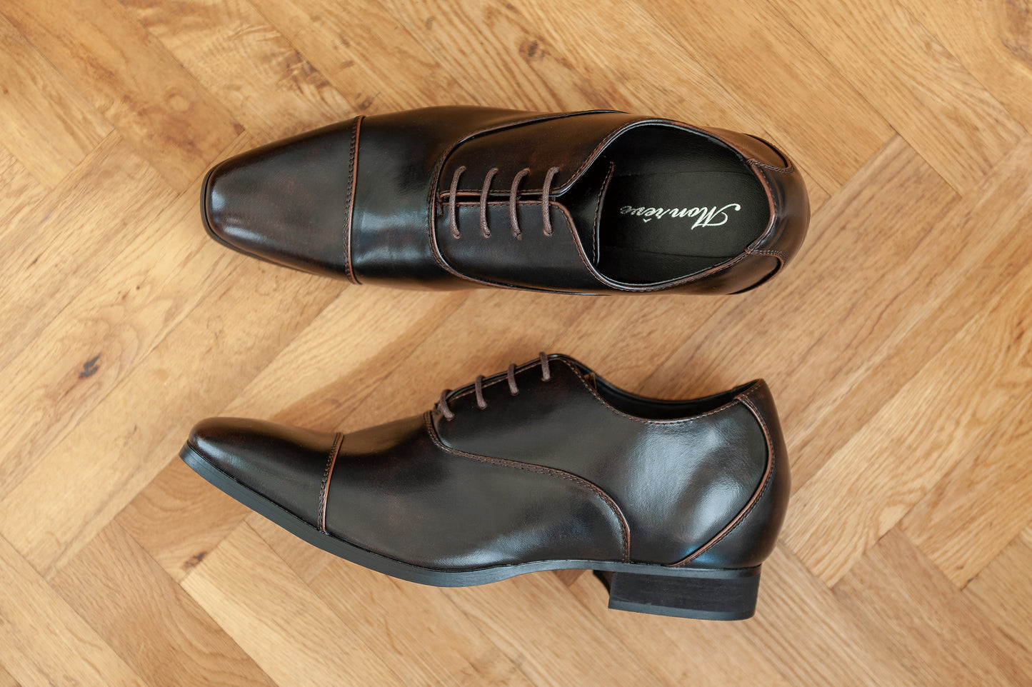 ストレートチップ/7cmヒールシークレット/ダークブラウン【結婚式 メンズ シューズ】