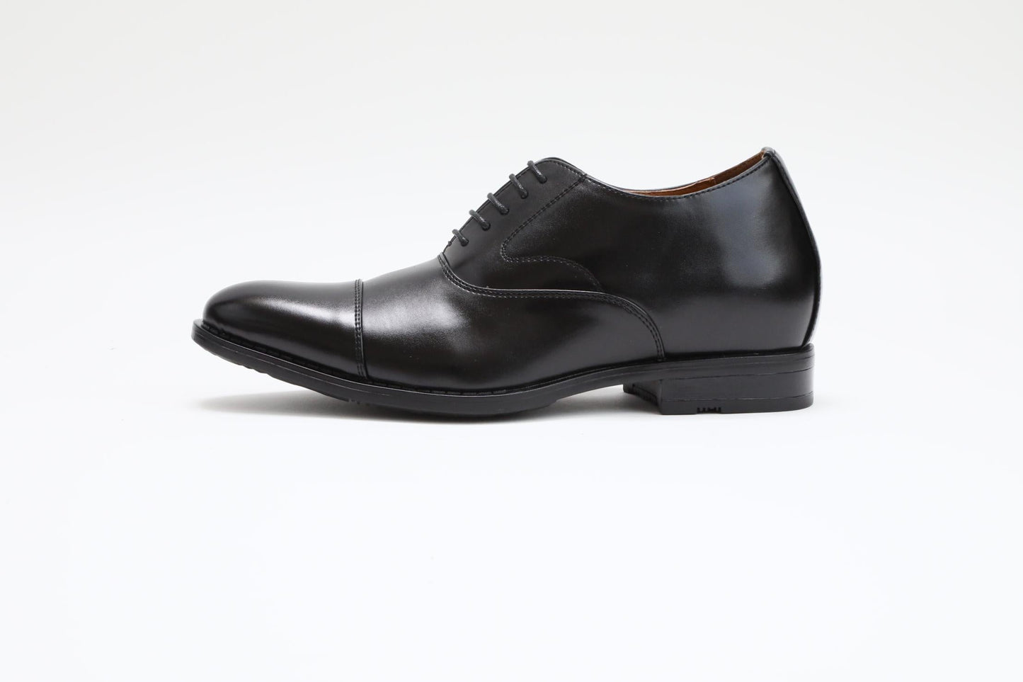 ストレートチップ/7cmヒールシークレット/ブラック【結婚式 メンズ シューズ】