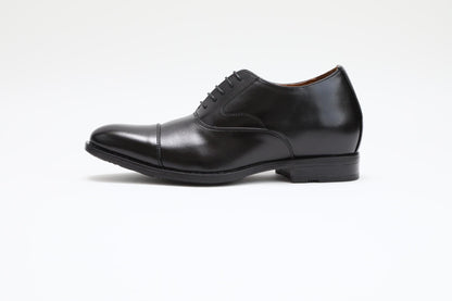 ストレートチップ/7cmヒールシークレット/ブラック【結婚式 メンズ シューズ】