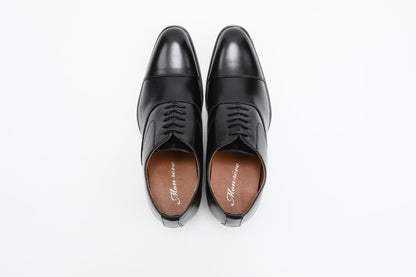 ストレートチップ/7cmヒールシークレット/ブラック【結婚式 メンズ シューズ】