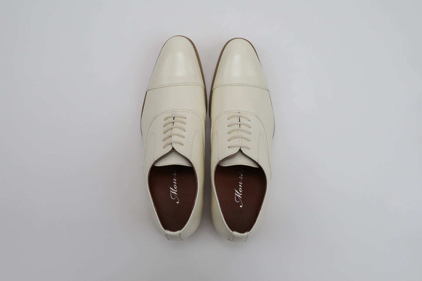 ストレートチップ/7cmヒールシークレット/オフホワイト【結婚式 メンズ シューズ】