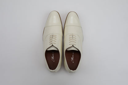 ストレートチップ/7cmヒールシークレット/オフホワイト【結婚式 メンズ シューズ】