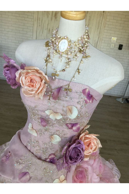 【SALE】カラードレス フラワーピンク【販売衣装】