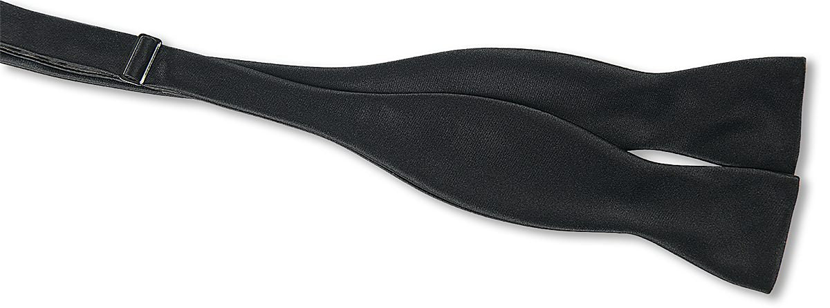 高級素材 拝絹地 使用 手結び 蝶ネクタイ ブラック 【結婚式 蝶ネクタイ】