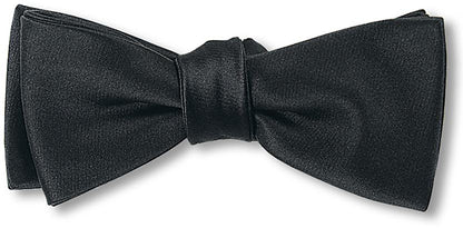 高級素材 拝絹地 使用 手結び 蝶ネクタイ ブラック 【結婚式 蝶ネクタイ】