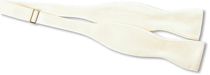 高級素材 拝絹地 使用 手結び 蝶ネクタイ オフホワイト 【結婚式 蝶ネクタイ】