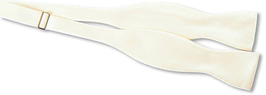 高級素材 拝絹地 使用 手結び 蝶ネクタイ オフホワイト 【結婚式 蝶ネクタイ】