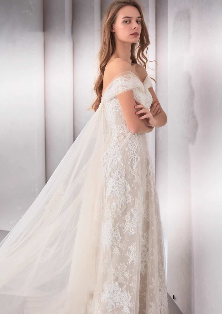 スレンダー 海外風 LATELIER MARIAGE 20684 【ウェディングドレス レンタル】