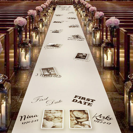 メッセージバージンロード(ヒストリー)10m 【結婚式 挙式 披露宴 演出グッズ オーダーメイド】