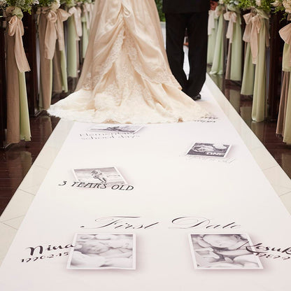 メッセージバージンロード(ヒストリー)11m 【結婚式 挙式 披露宴 演出グッズ オーダーメイド】