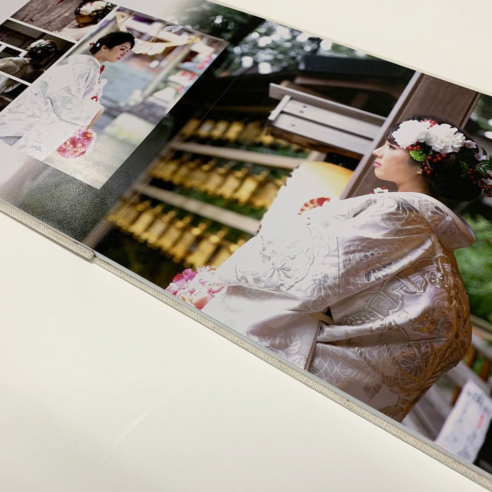 【20ページ 麻布のアルバム】20ページ30カット 【結婚式 写真 アルバム オーダーメイド】