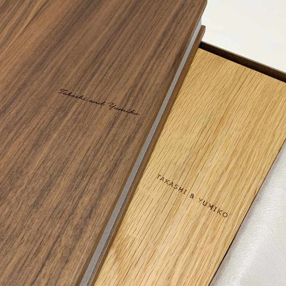 【30ページ オーク無垢材のアルバム】30ページ45カット 【結婚式 写真 アルバム オーダーメイド】