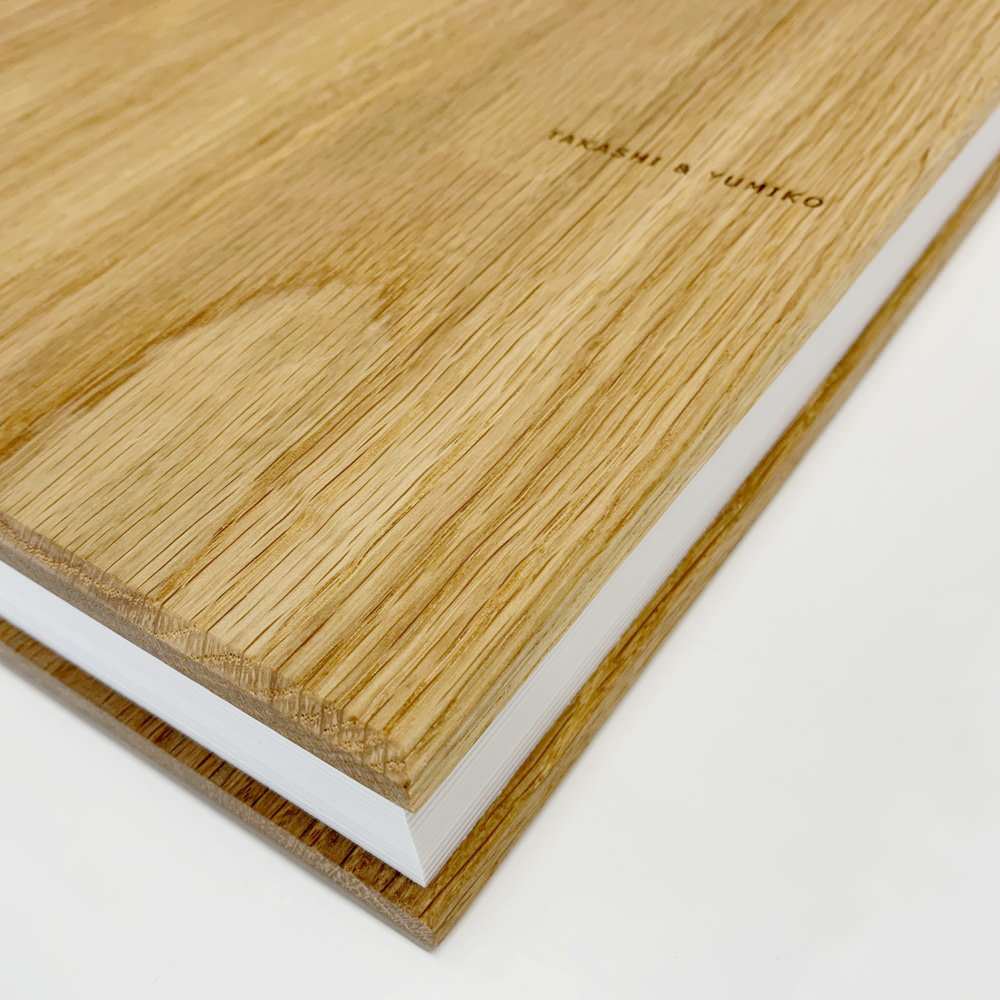 【30ページ オーク無垢材のアルバム】30ページ90カット 【結婚式 写真 アルバム オーダーメイド】