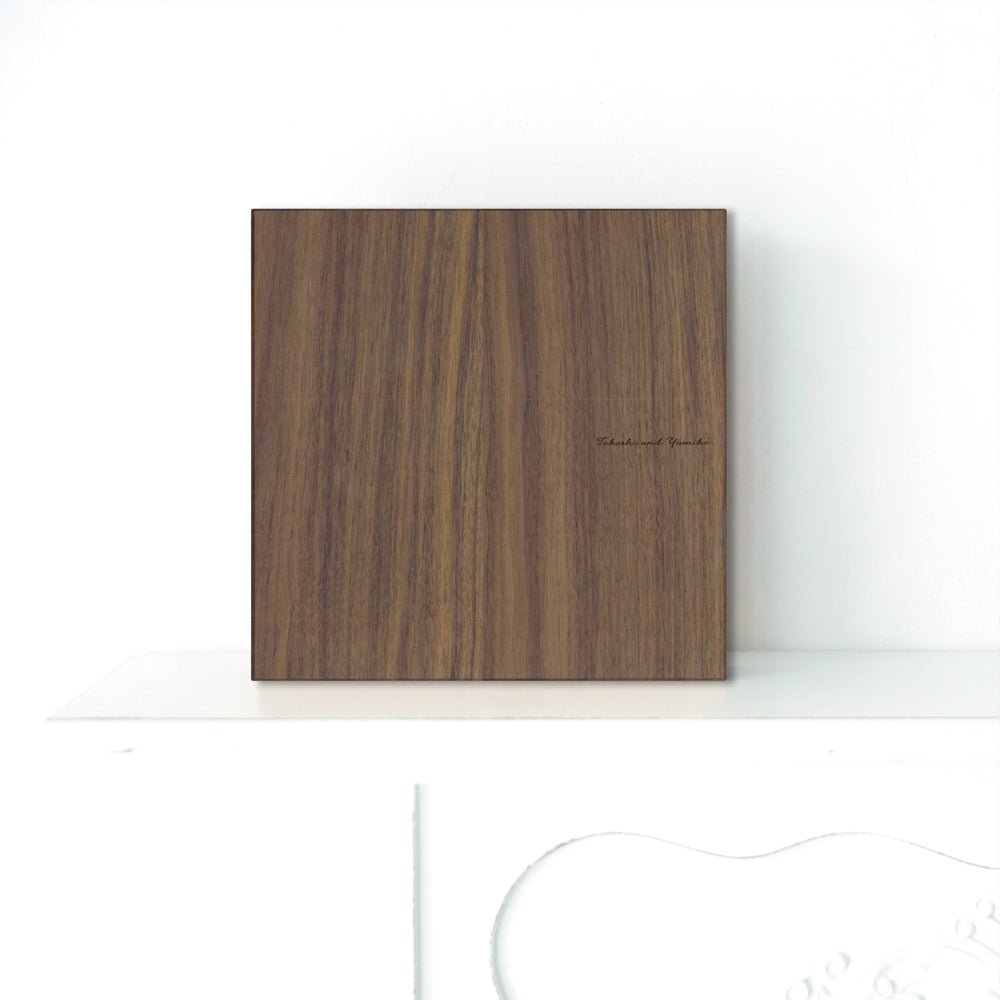 【30ページ ウォールナット無垢材のアルバム】30ページ45カット 【結婚式 写真 アルバム オーダーメイド】