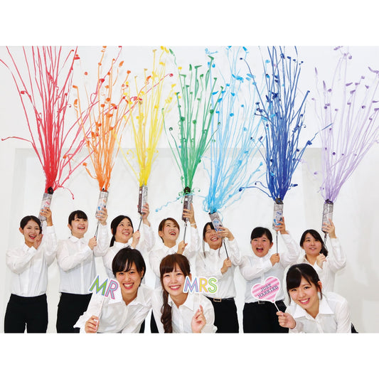 なないろクラッカー 7本セット 【結婚式 挙式 披露宴 演出グッズ】