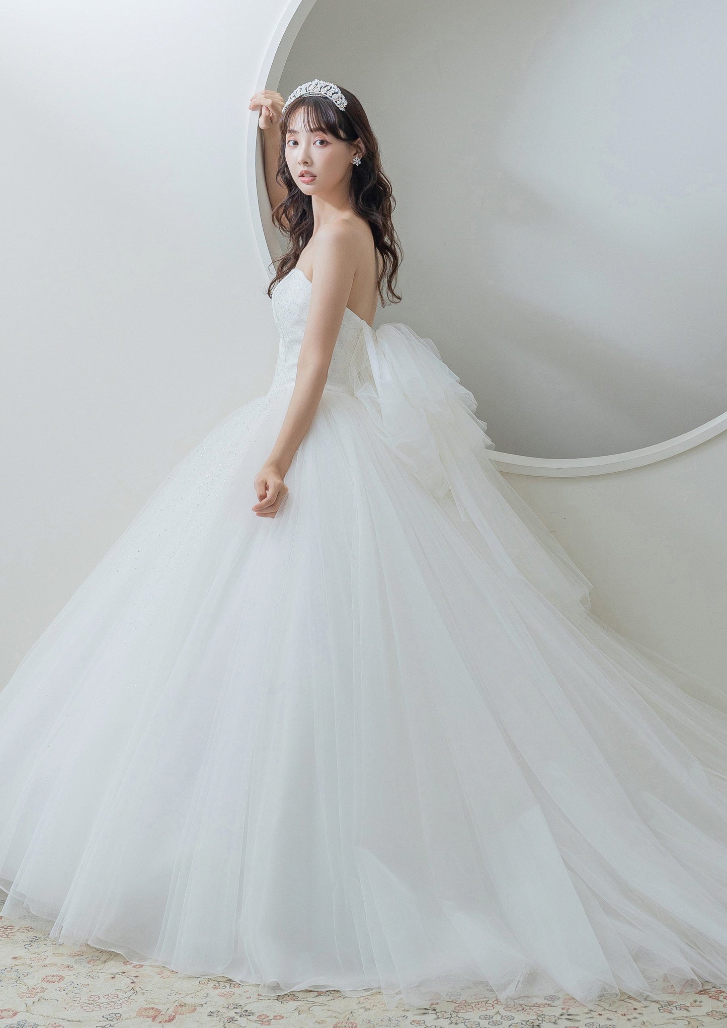 NOA0057_offwhiteリボントレーン【ウェディングドレス オーダーメイド】