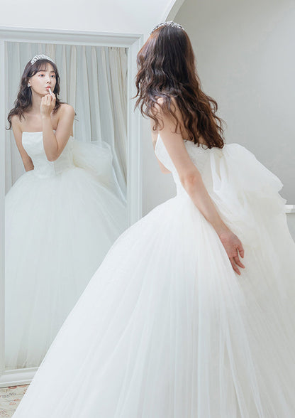 NOA0057_offwhiteリボントレーン【ウェディングドレス オーダーメイド】