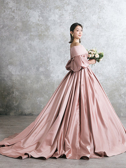 NOA0059_grayish pinkパフ 【カラードレス オーダーメイド】
