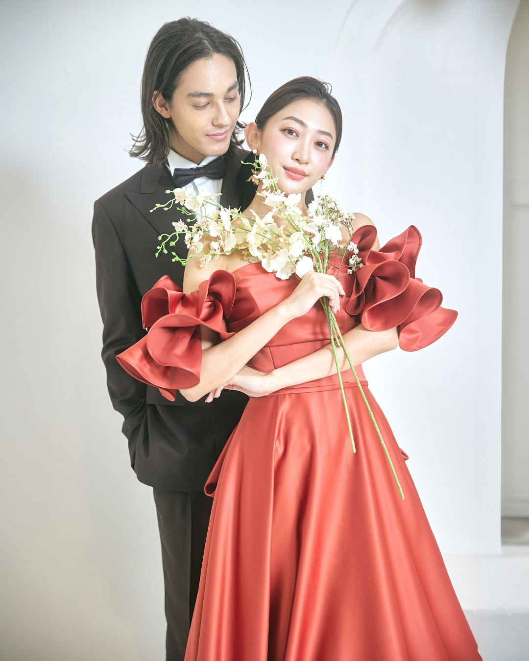 NOA0062_terracottaフリル【カラードレス オーダーメイド】