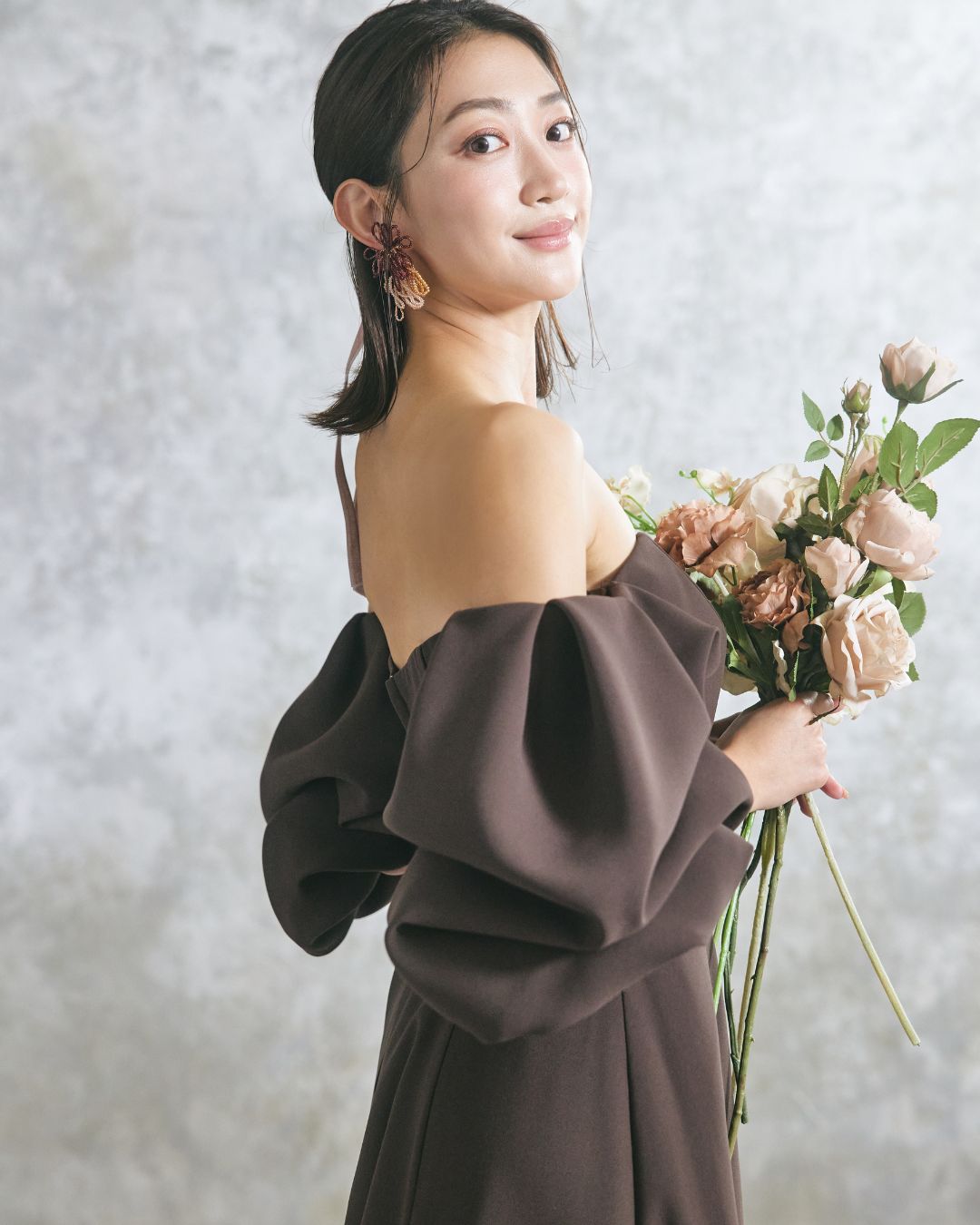 NOA0063-brown【カラードレス オーダーメイド】