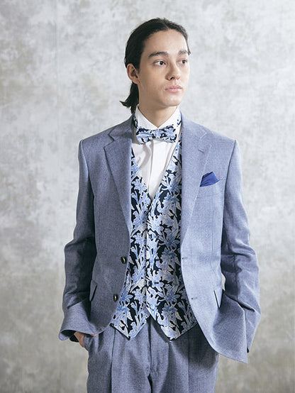 NOA3022-navy チェンジベスト&タイ【結婚式 メンズ小物 オーダーメイド】