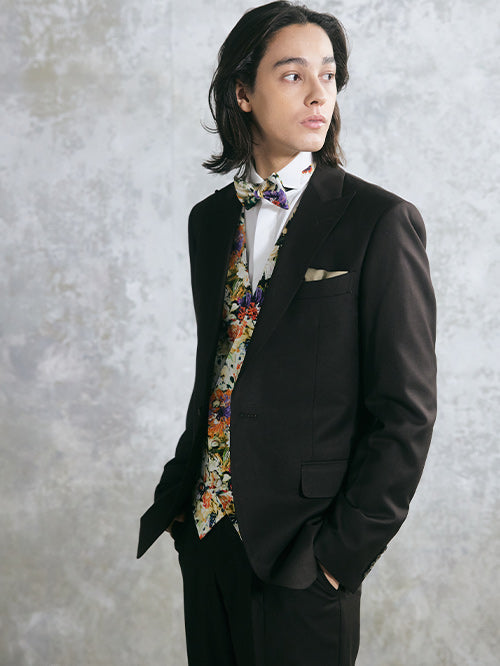 NOA3023-orange チェンジベスト&タイ【結婚式 メンズ小物 オーダーメイド】