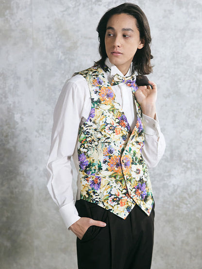 NOA3023-orange チェンジベスト&タイ【結婚式 メンズ小物 オーダーメイド】