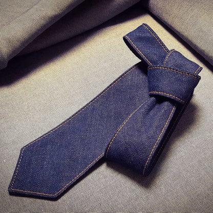 【デニムネクタイ/バイオブルー】ROBE DE SETOUCHI 16161 【結婚式 ネクタイ】