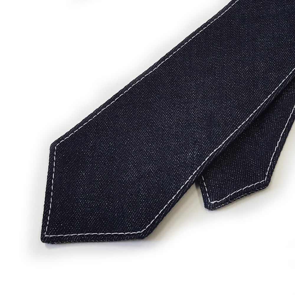 【デニムネクタイ/せとうちブルーホワイトステッチ】ROBE DE SETOUCHI 16162 【結婚式 ネクタイ】