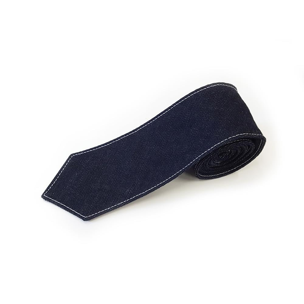 【デニムネクタイ/せとうちブルーホワイトステッチ】ROBE DE SETOUCHI 16162 【結婚式 ネクタイ】
