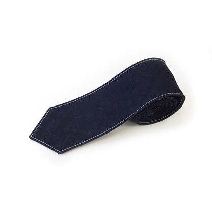 【デニムネクタイ/せとうちブルーホワイトステッチ】ROBE DE SETOUCHI 16162 【結婚式 ネクタイ】