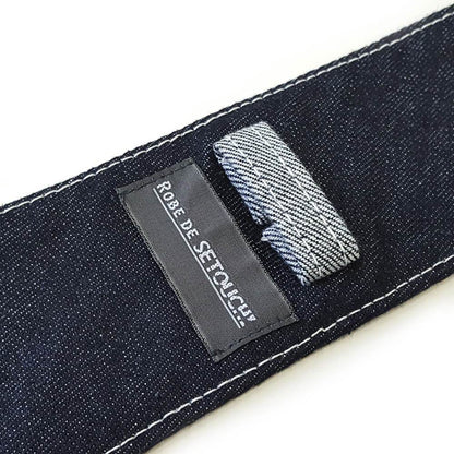 【デニムネクタイ/せとうちブルーホワイトステッチ】ROBE DE SETOUCHI 16162 【結婚式 ネクタイ】