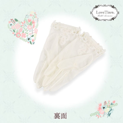 オーガンジーグローブ【ノーブルスワール】メール便可 【結婚式 グローブ】（OG-18）