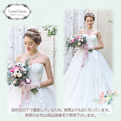 オーガンジーグローブ【ノーブルスワール】メール便可 【結婚式　グローブ】