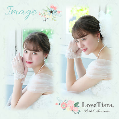 オーガンジーグローブ【ヴィクトリア】【結婚式 グローブ】（OG-30）