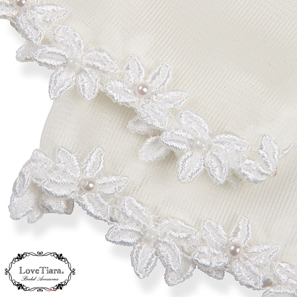 オーガンジーグローブ【タイニーフラワー】【結婚式 グローブ】（OG-39）