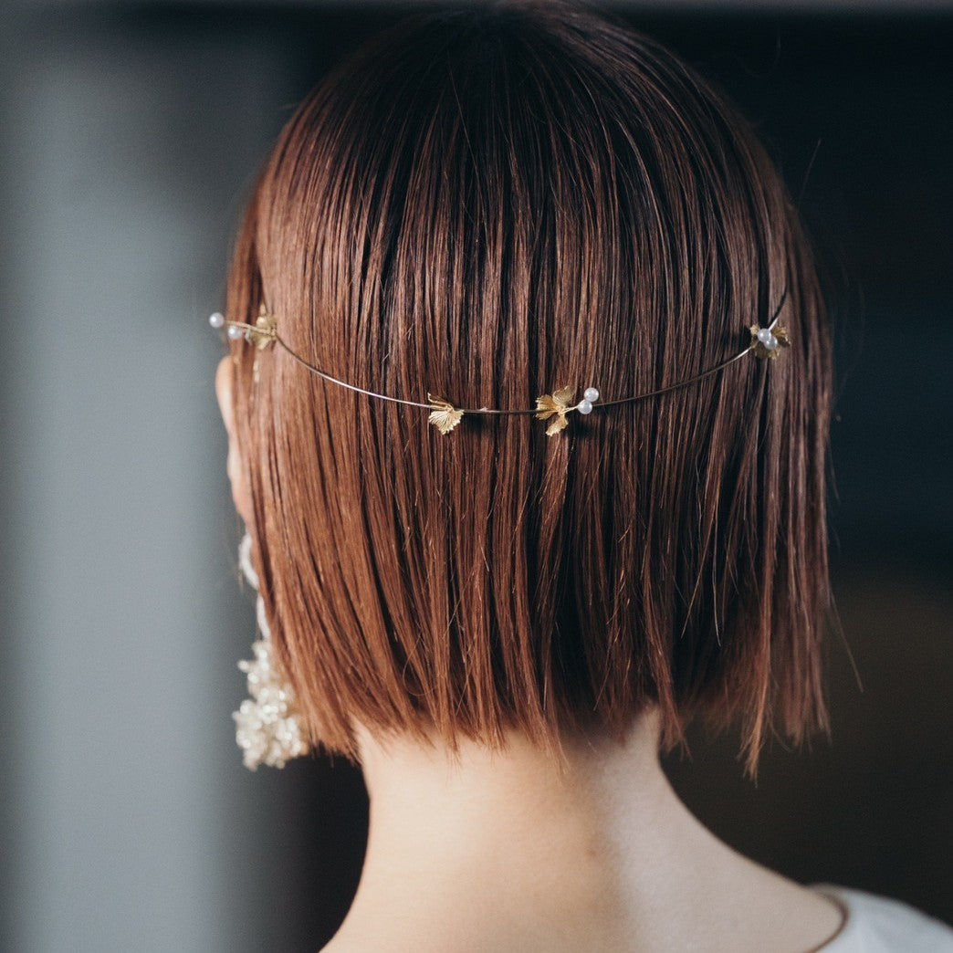 フレアフラワーヘアバンド カチューシャ【結婚式　ヘアアクセサリー】