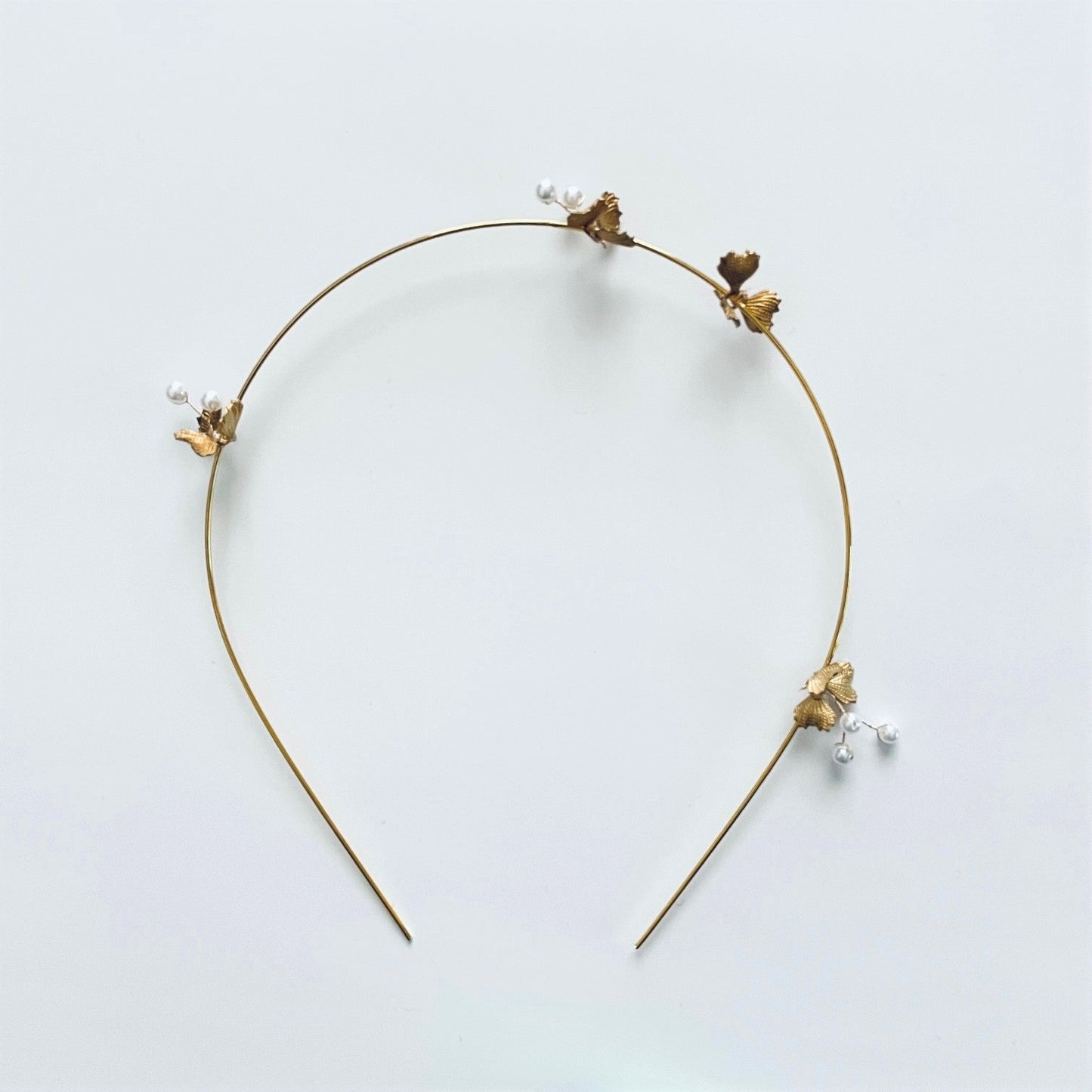 フレアフラワーヘアバンド カチューシャ【結婚式 ヘアアクセサリー】
