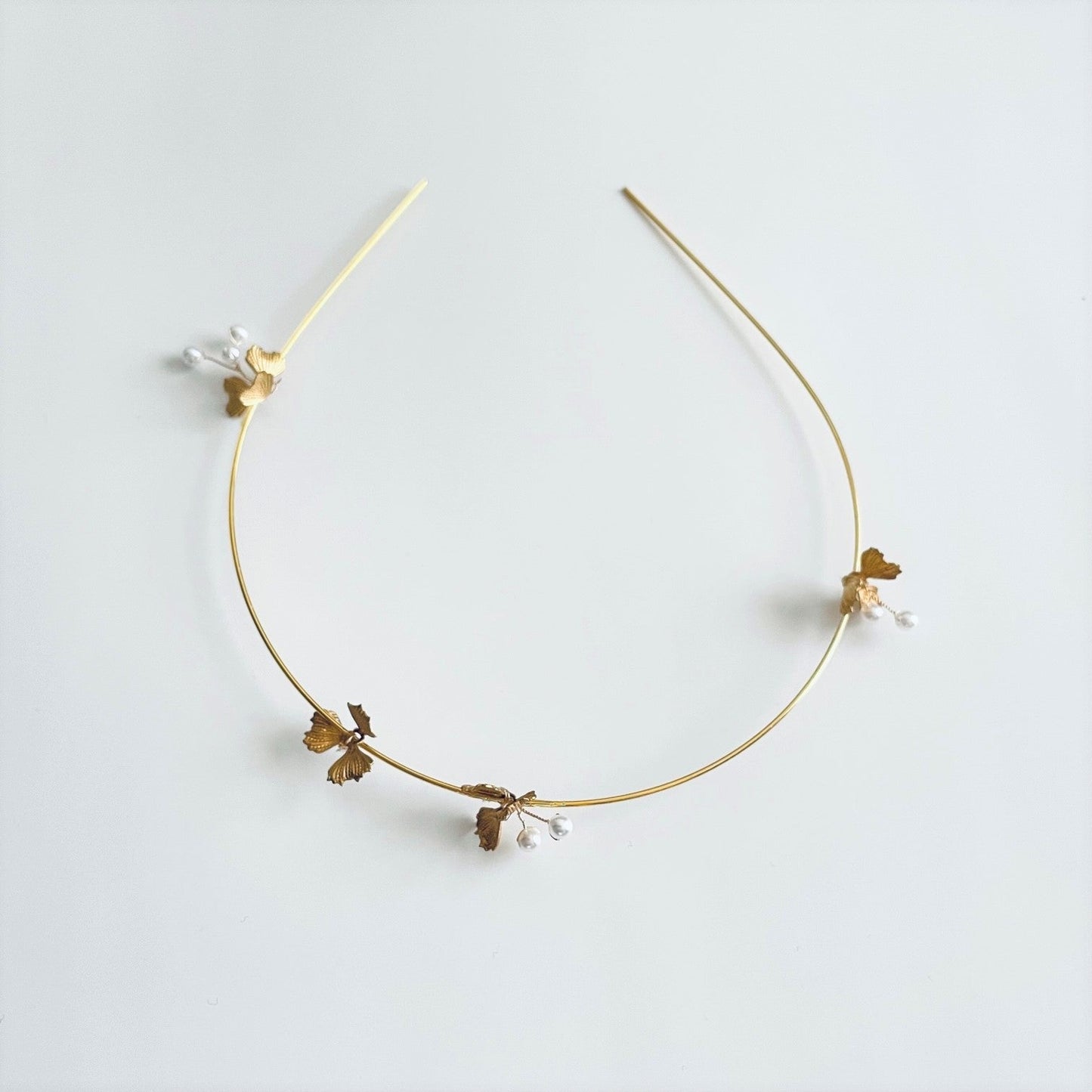 フレアフラワーヘアバンド カチューシャ【結婚式 ヘアアクセサリー】