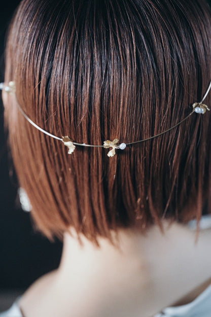 フレアフラワーヘアバンド カチューシャ【結婚式 ヘアアクセサリー】