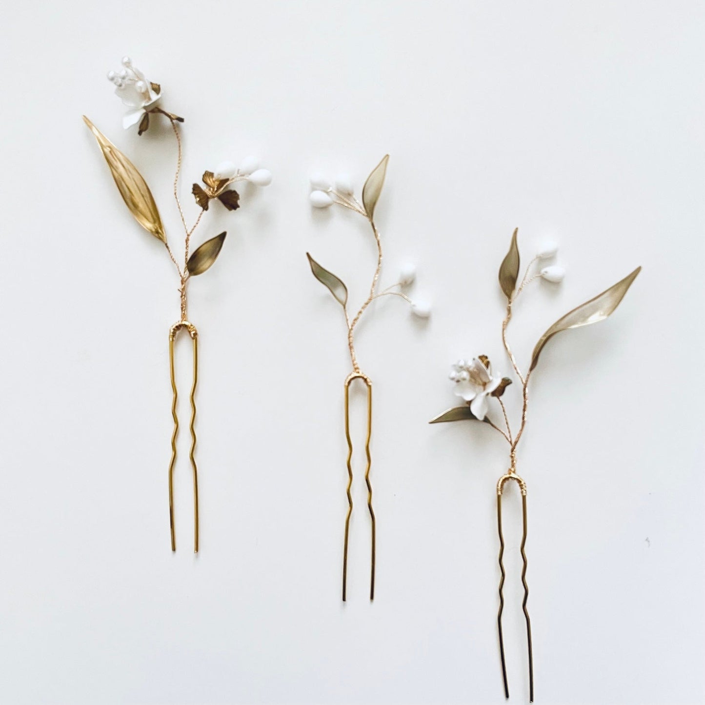 ルフトヘアピン3set【結婚式 ヘアアクセサリー】